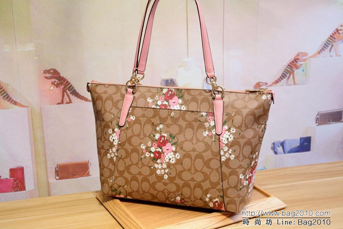 COACH蔻馳 原單 30247 2018新款 印花手提單肩購物袋  Chz1005